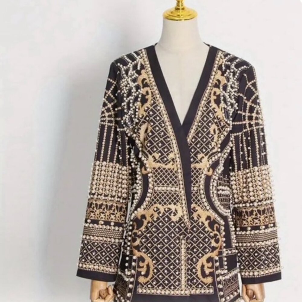 Blazer with pearls